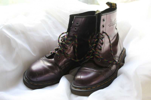 Dr. Martens metallic lila Gr. 40