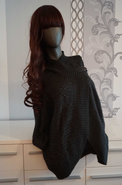 Strick Cardigan mit Schnalle Grau ausgez. M auf für L XL 38 40 42 44 evtl. 46