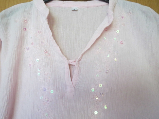 Tunika,hellrosa,verziert