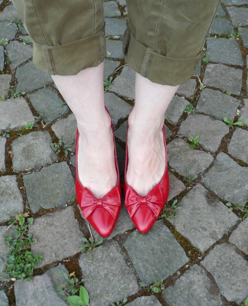 Madonna 80er Vintage Pumps in kirschrot Gr. 37