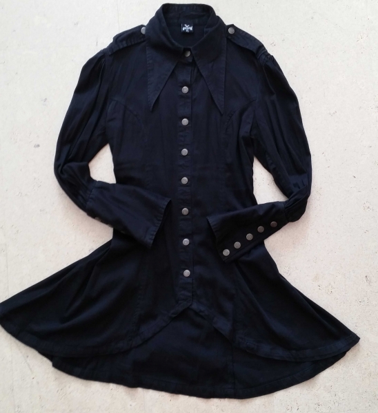 Gothic Bat Attack Lange Bluse/Minikleid Schwarz Lolita