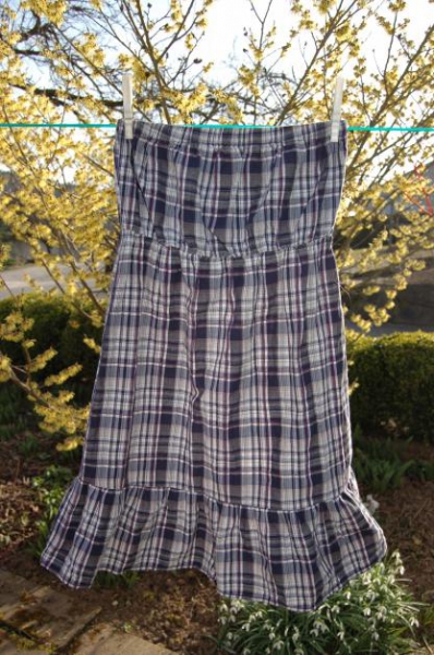 kariertes Sommerkleid, blau lila kariert