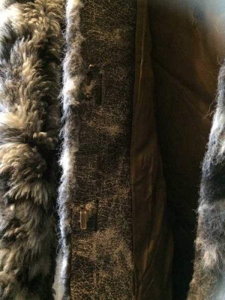 Original DDR Fake-Fur Wintermantel mit Kapuze