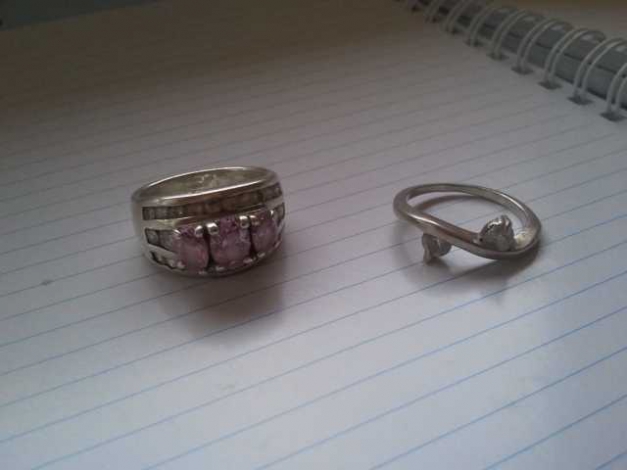 Ring mit Steinen echtes Silber