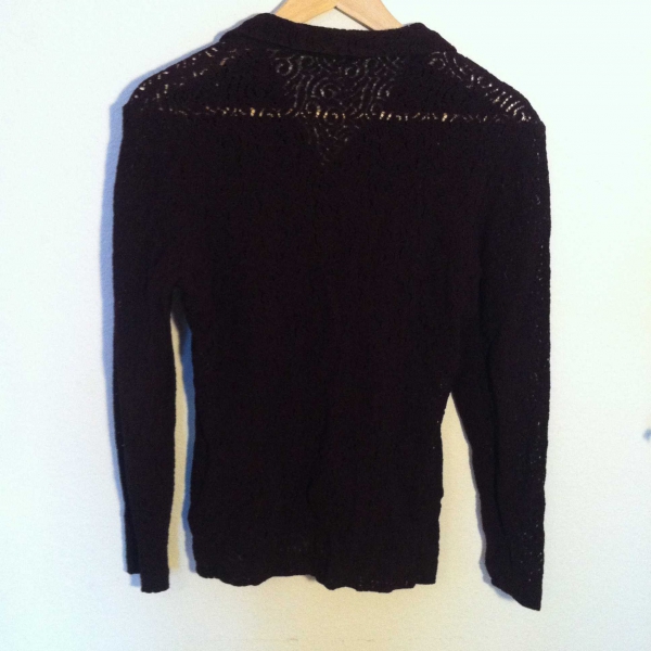 Dunkelroter Cardigan Spitze Hirsch