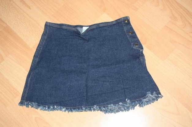 Süßer Jeans Strand Rock, m. Fransen, super zum Bikini, Gr. 34/36