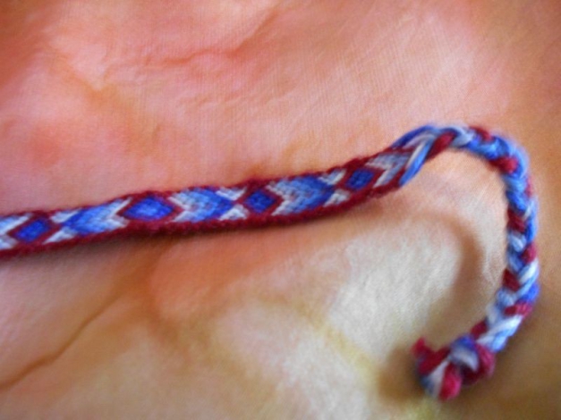 Armband | Freundschaftsarmband bordeaux-blau-weiß