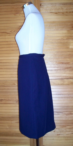 VINTAGE// Midirock in dunkelblau (highwaist) von *Trevira 2000* Gr. 34/ 36 