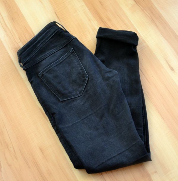 H&M Super Skinny Super Low Jeans schwarz 24/20 Größe XS 