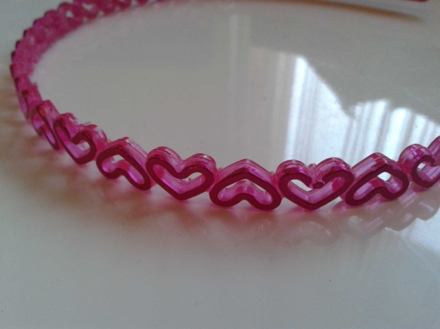 Pinker Herzchen - Haarreif