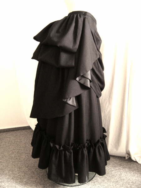 Unikat Bustle Tournüre Rock schwarz 48 50 XXL Gothic Victorian Viktorianisch WGT