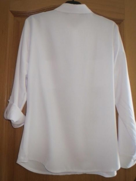Bluse, weiß, Langarm, Neuwertig
