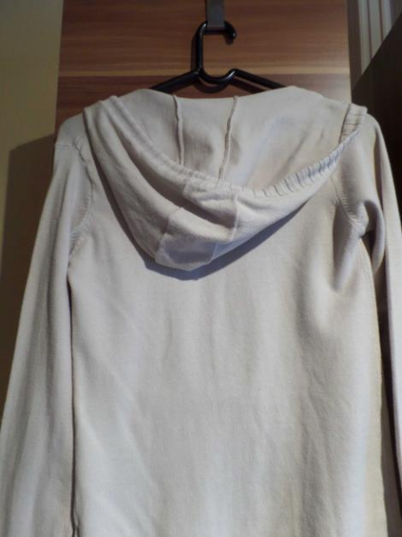 Kapuzenweste beige