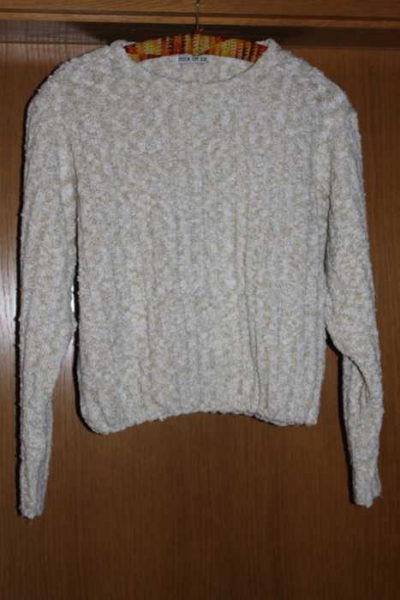  Pulli beige-weiss vintage
