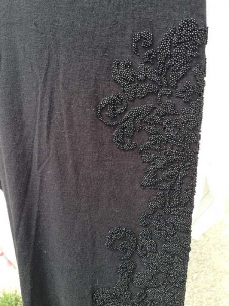 Schwarze Leggings mit schönem Muster - sehr guter Zustand