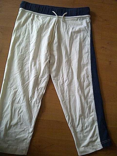 Fitnesshose creme-blau 42-44