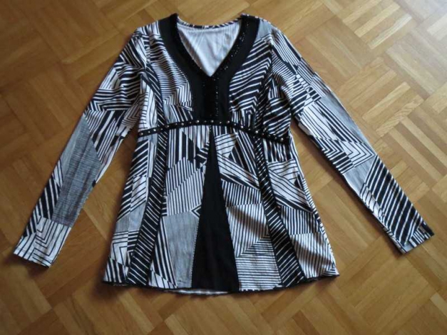 Tunika, schwarz-weiß, schick