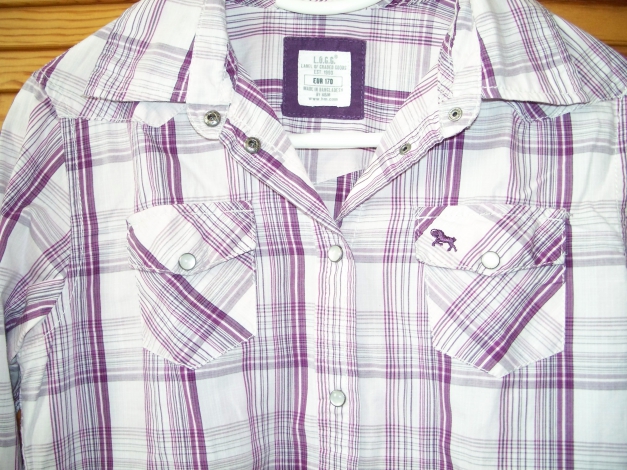 H&M// Gemusterte Baumwollbluse langärmlig Gr. 170