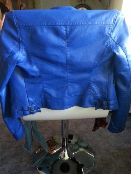 lederjacke royalblau