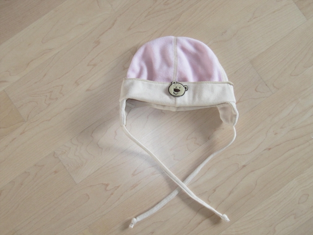 SÜSSE FLEECE MÜTZE MÄDCHEN ROSA BEIGE TEDDY BÄRCHEN OHRENSCHUTZ KAPPE