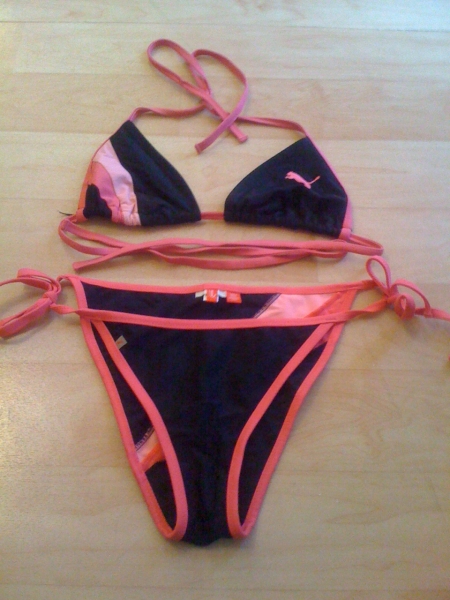 Puma Bikini Größe M (38) schwarz/pink