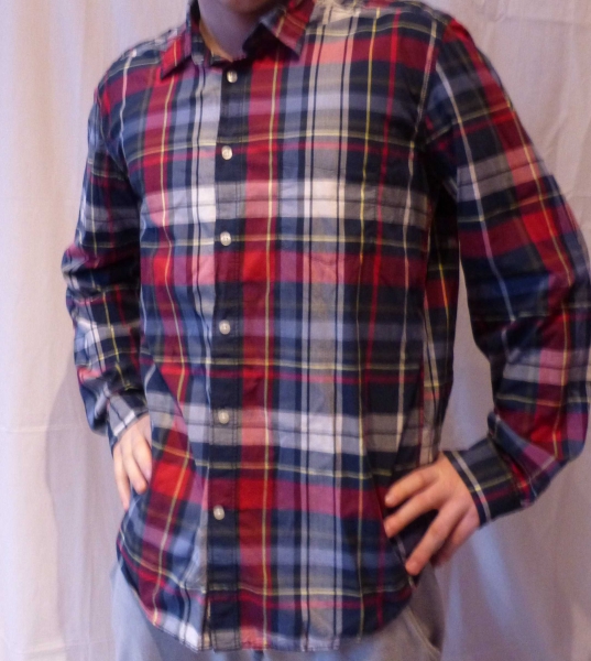 karriertes Herrenhemd 