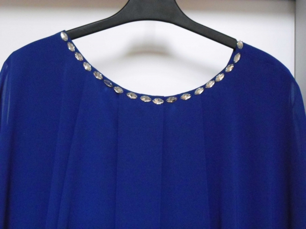 Königsblaues Abendkleid Gr. 52