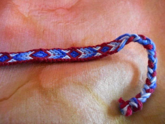 Armband | Freundschaftsarmband bordeaux-blau-weiß