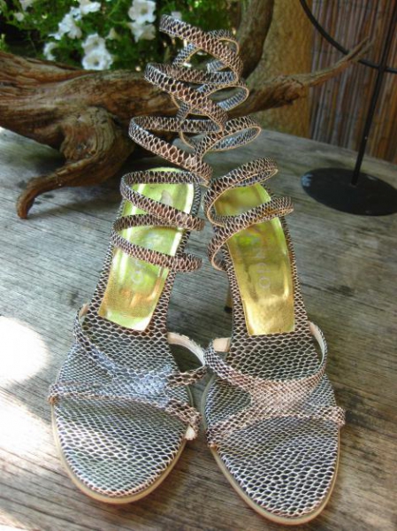 festliche Party High Heels Sandalette gold super stylish