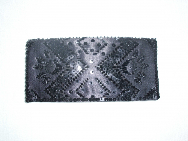 UNIKAT Clutch schwarz Seide NEU