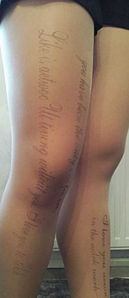 Strumpfhose mit Spruch neu