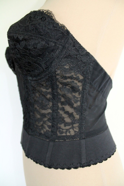 Vintage Korsage Korsett Mieder 50er Spitze 34/36 made in USA