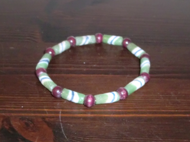 Fuß-Perlen-Kettchen mit Perlen aus recyceltem Glas