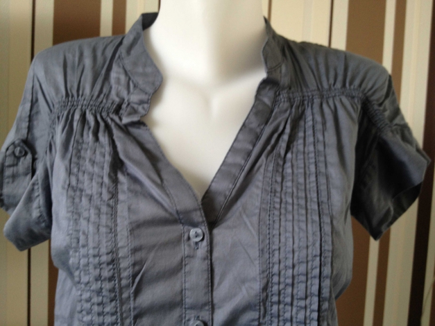 s.Oliver by Qs Long Bluse Kleid Gr 40 Blau Grau