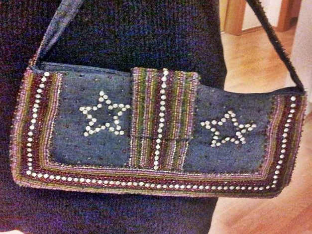 Wunderschöne vintage Steinchen Tasche Neu