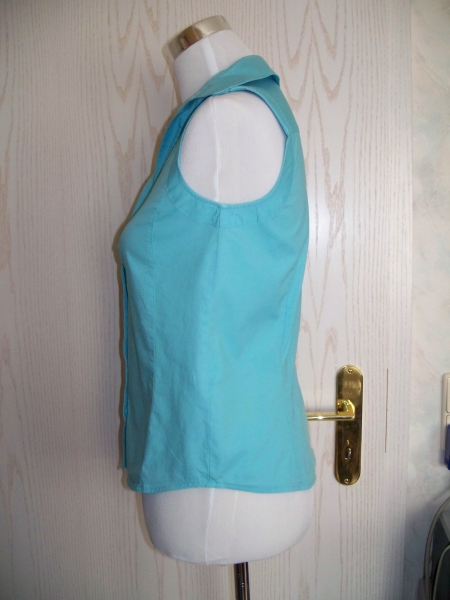 C&A// Ärmellose Bluse mit weitem Kragen türkis