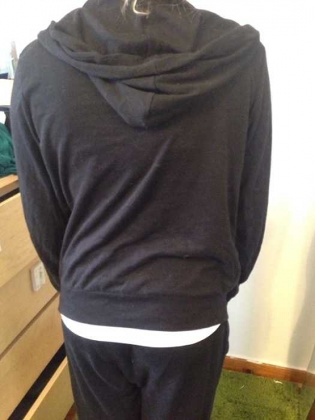 schwarze Basic Sweatjacke