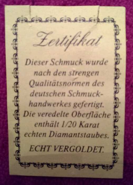 Kette mit Herz vergoldet & Diamantstaub