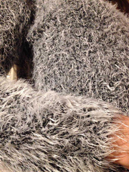 Fransen Pullover grau NEU 36