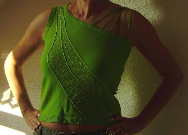 Ausgefallenes giftgrünes green Top Gr. M/L von Fast-Mode
