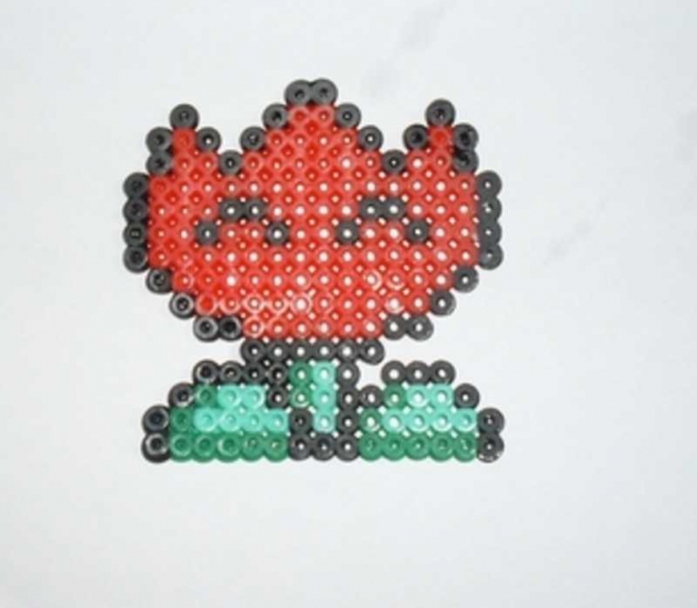 rote blume, kettenanhänger