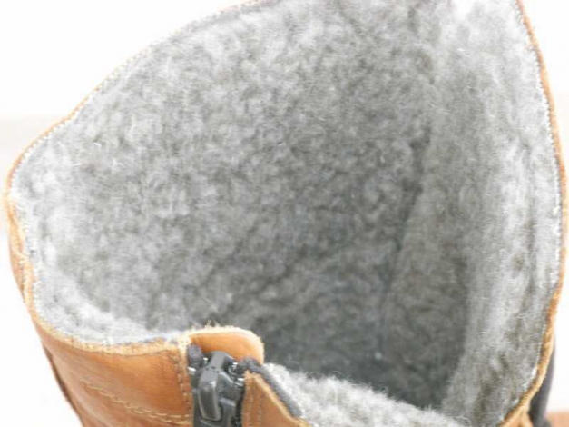 rotbraune Echtleder Schnürstiefel