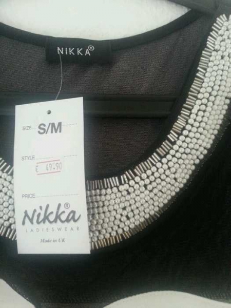 peblum top mit perlen details