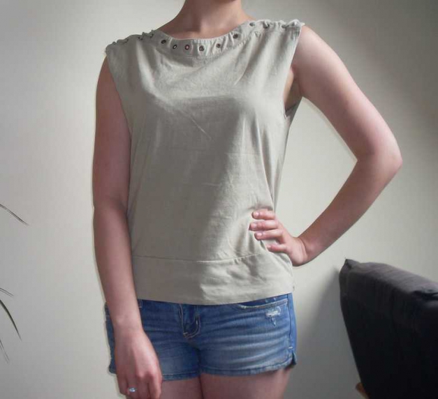beige- khaki top