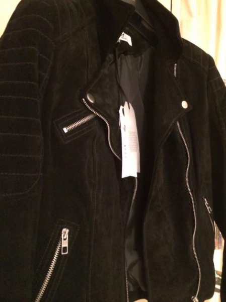 Schwarze Wildlederjacke von Vero Moda 