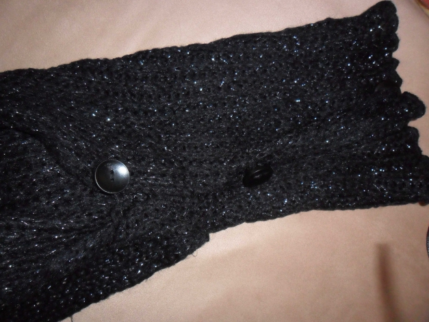 glitzer schwarz Schal