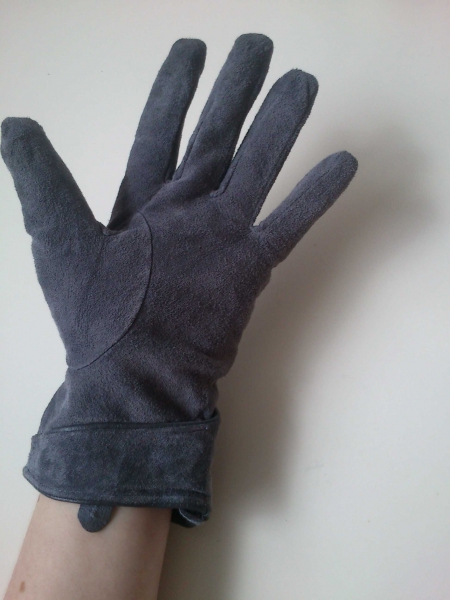 Wildleder Hanschuhe grau