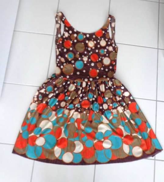 Skaterkleid mit tiefem Rückenausschnitt Hippie Retro-Stil
