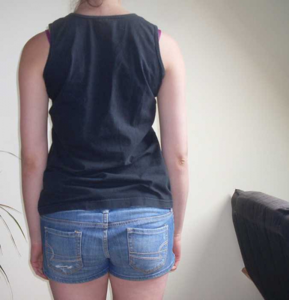 schwarzes sportliches top