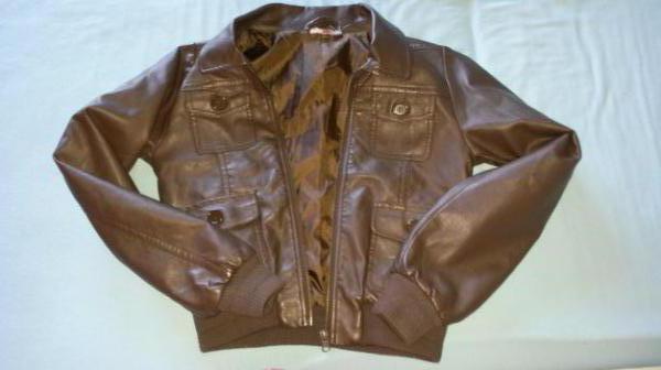 braune (Kunst)- Lederjacke 